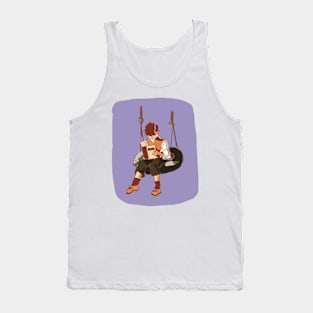 boy reading Tank Top